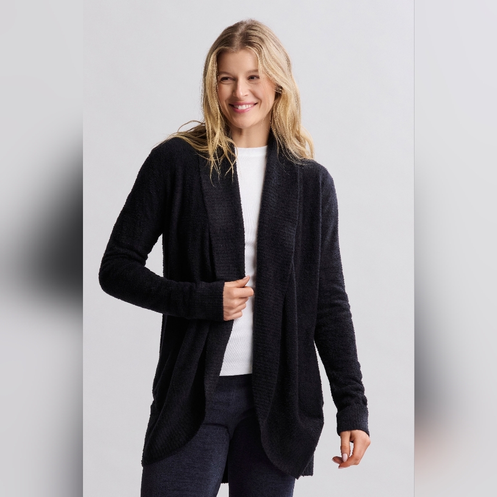 Barefoot Dreams Classic Comfy Cozy Chic Lite Circle Cardigan Black‎  Size XS S - Picture 5 of 10